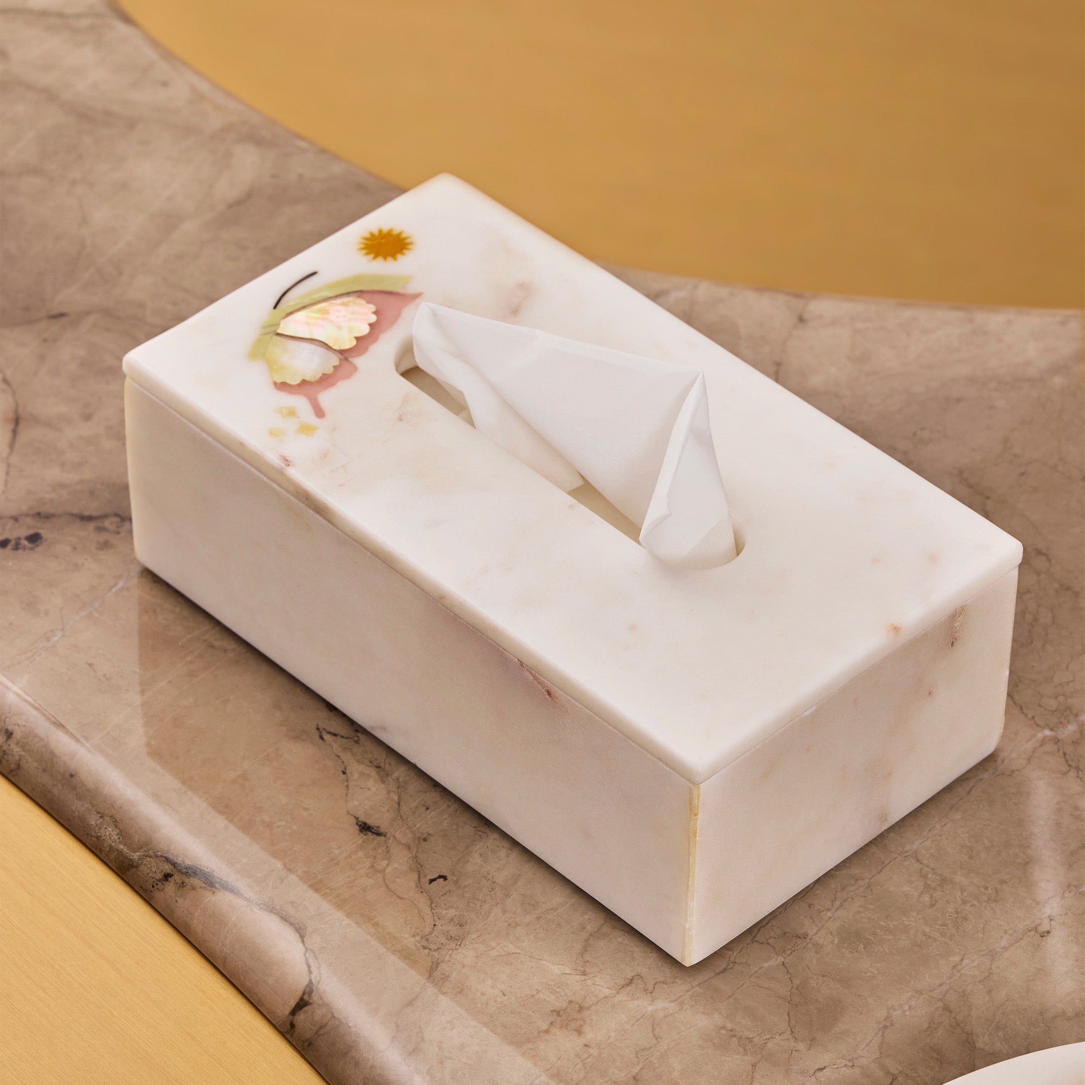 Vireya - Marble Inlay Tissue box