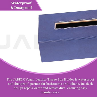 Leather Tissue Box- Navy Blue