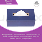 Leather Tissue Box- Navy Blue