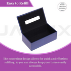 Leather Tissue Box- Navy Blue