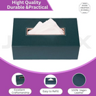 Leather Tissue Box-Bottle Green