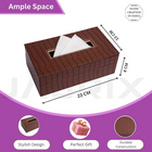 Leather Tissue Box-Tan Brown