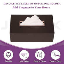 Leather Tissue Box- Black
