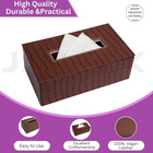 Leather Tissue Box-Tan Brown