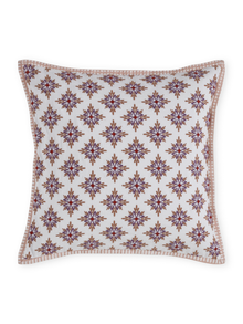 Mica Prism Terracotta Embroidered Cushion Cover