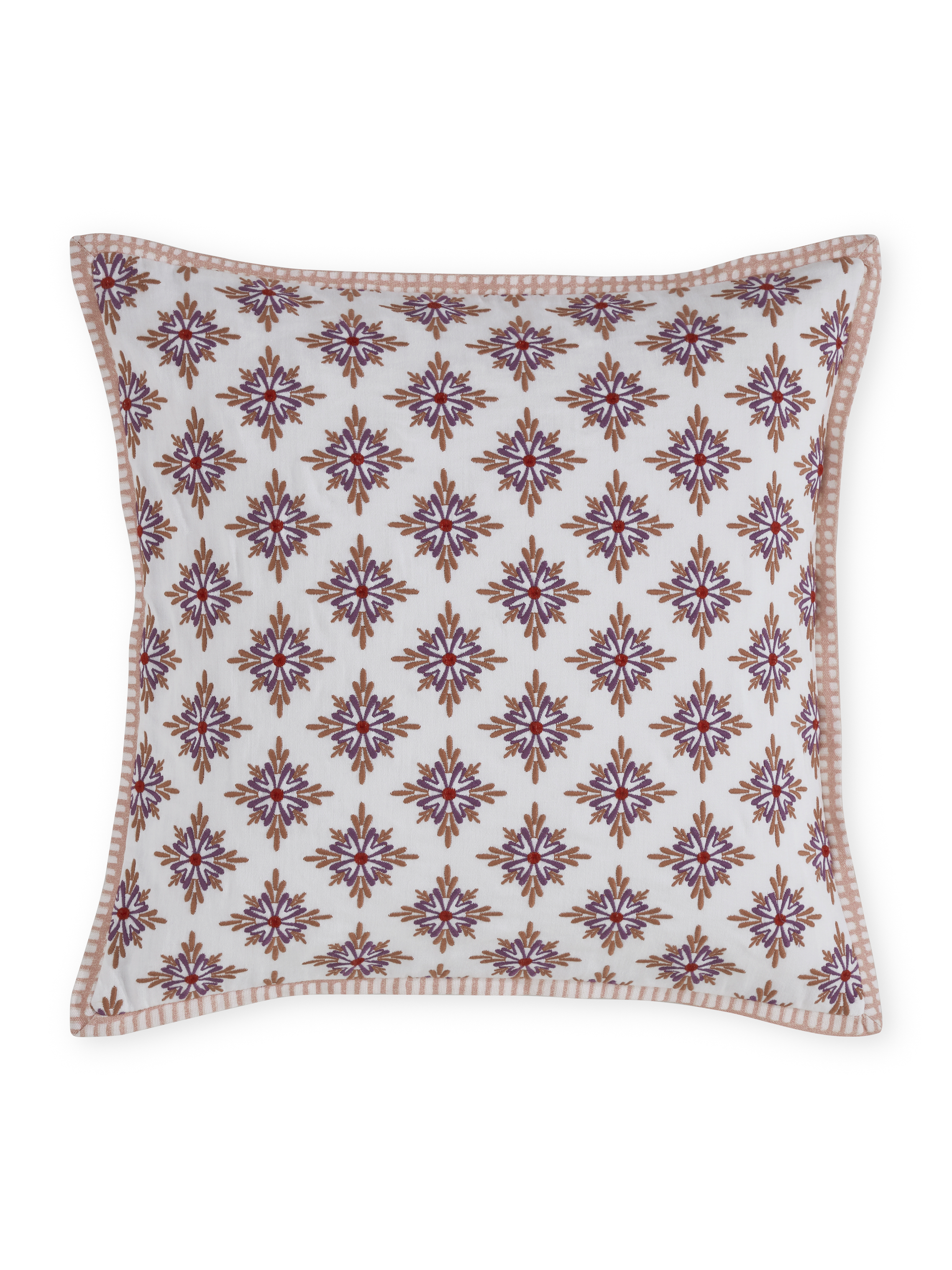 Mica Prism Terracotta Embroidered Cushion Cover
