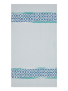 Checkmate blue bath towel