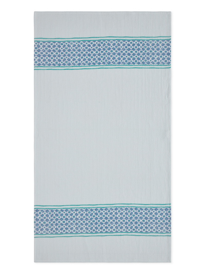 Checkmate blue bath towel