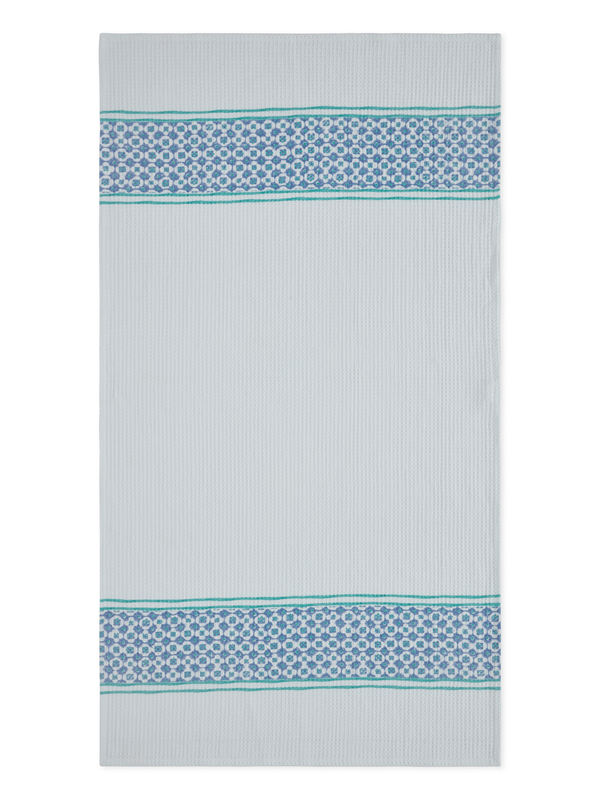 Checkmate blue bath towel