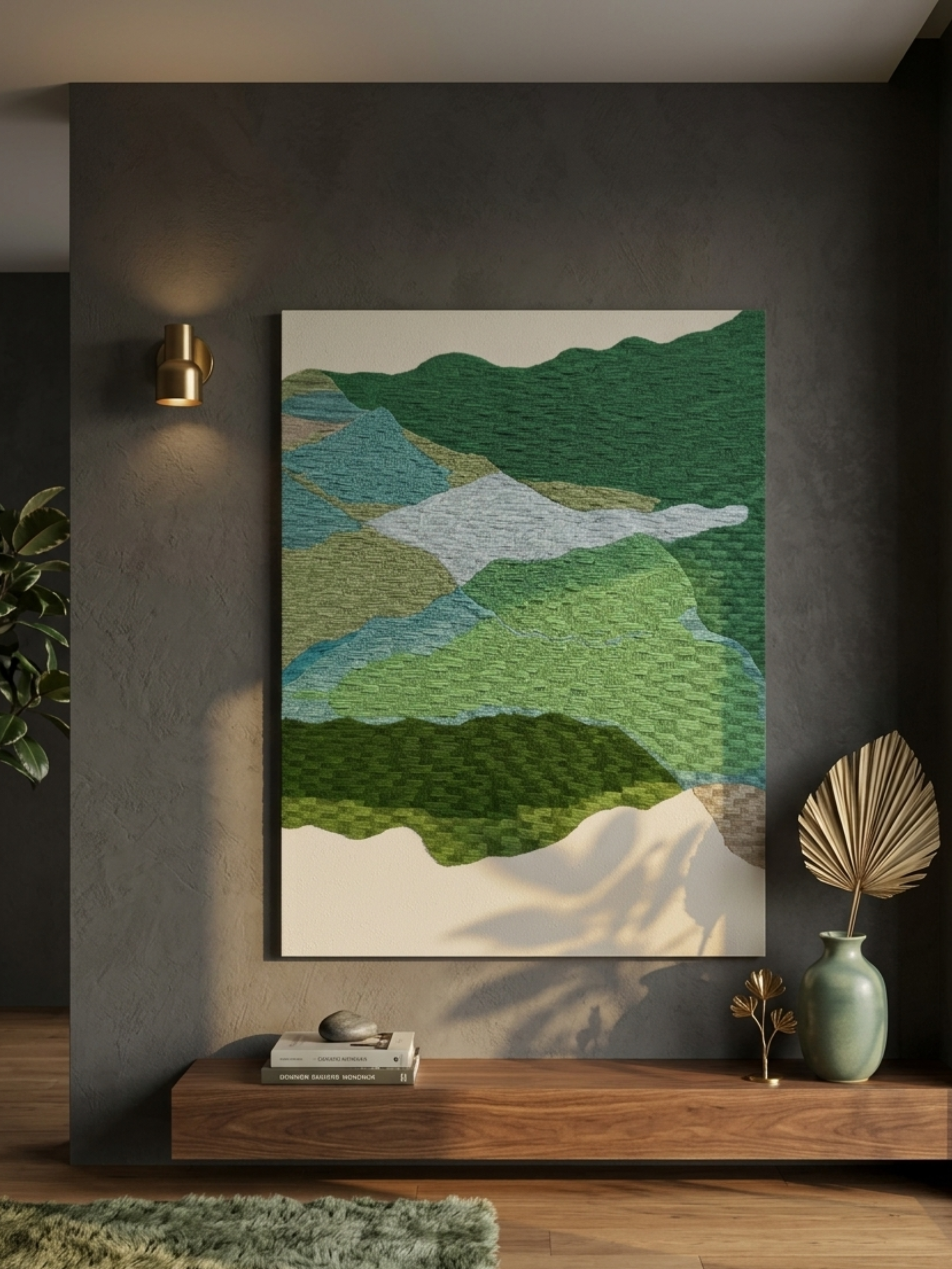 Horizon Tapestry Acrylic Wool Modern Wall Art