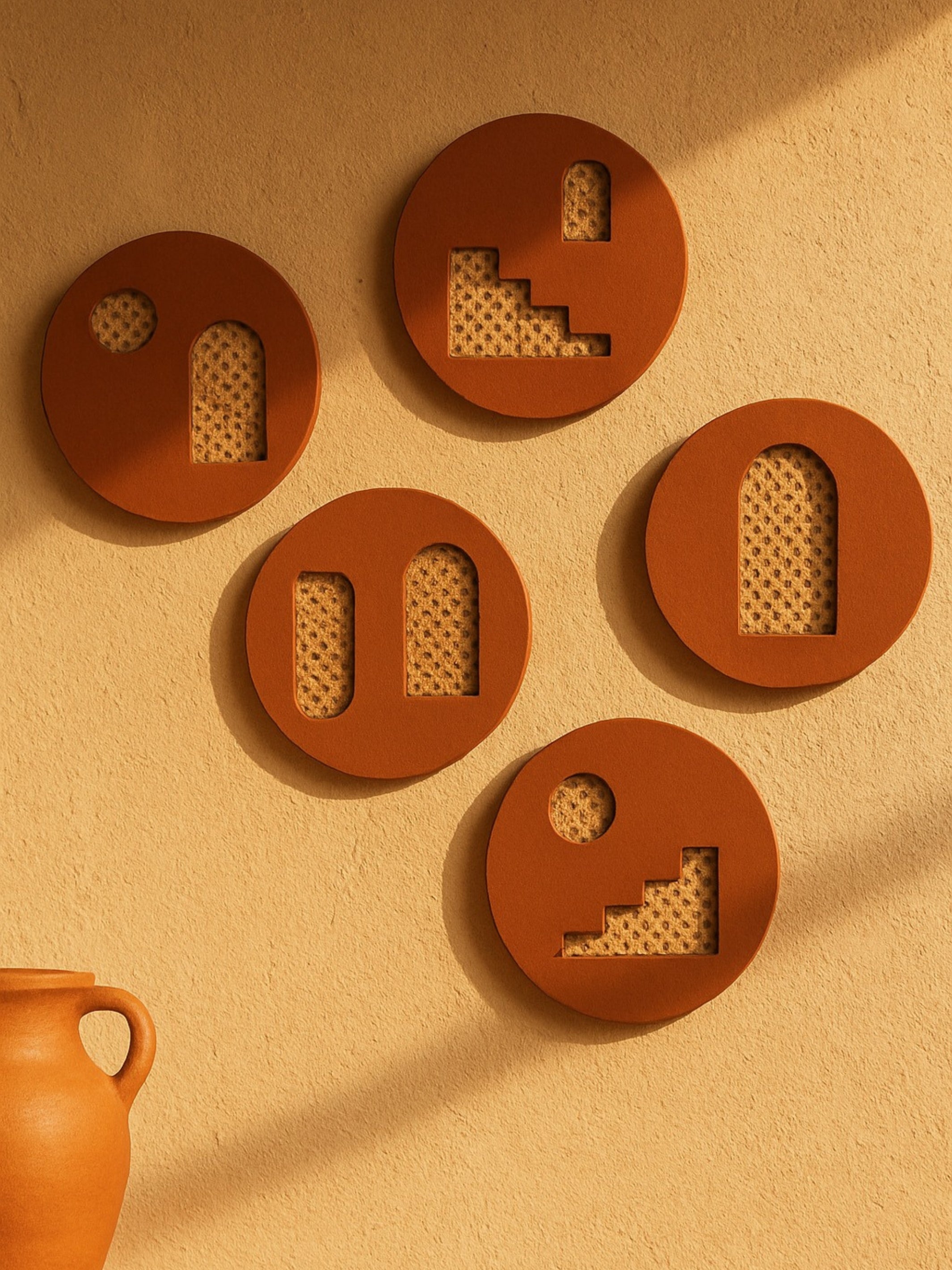 Plates of Earth II Terracotta Wall Art for Home Decor