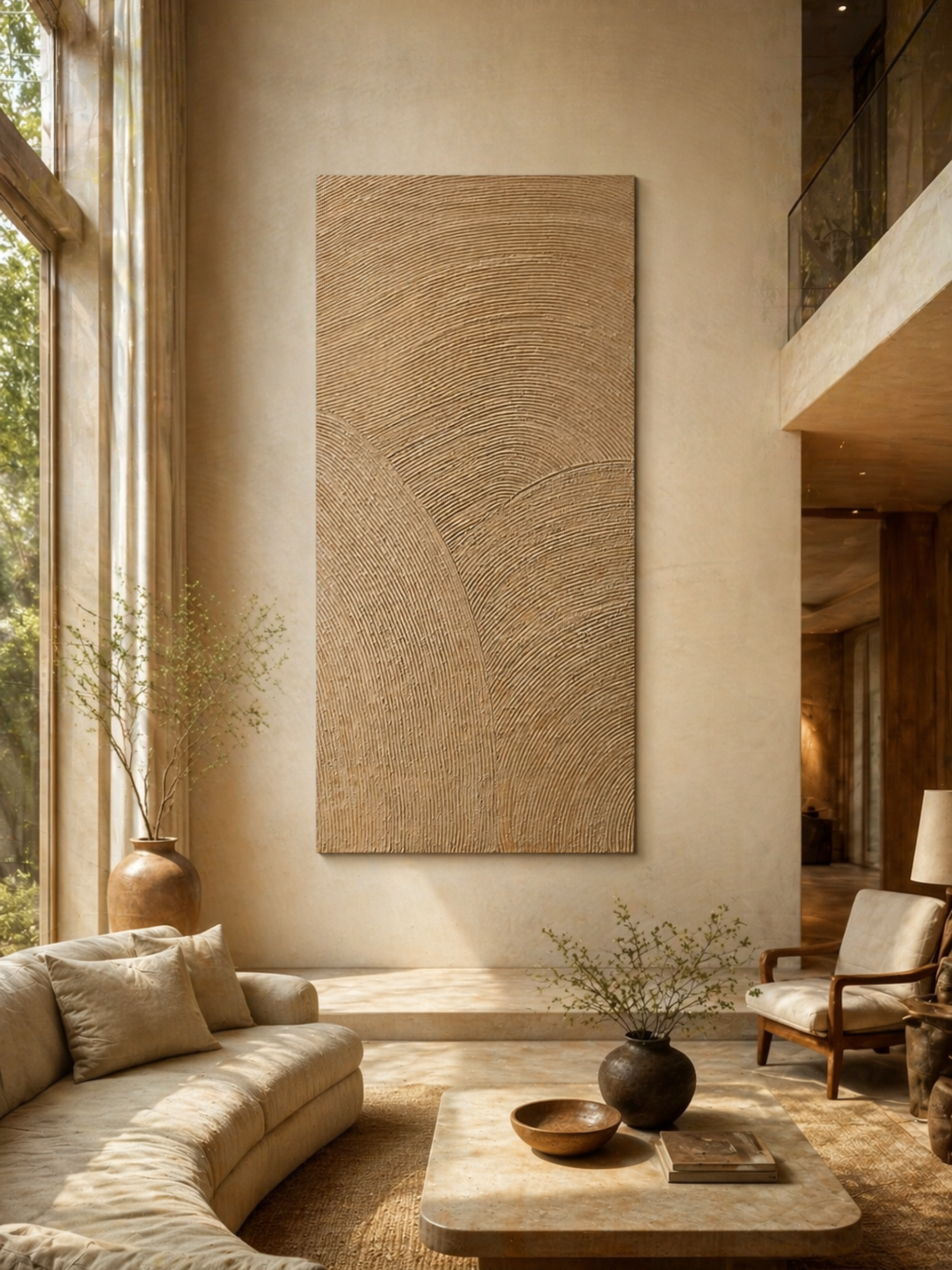 Gilded Grain Texture Artwork on Canvas Luxury Wall Art