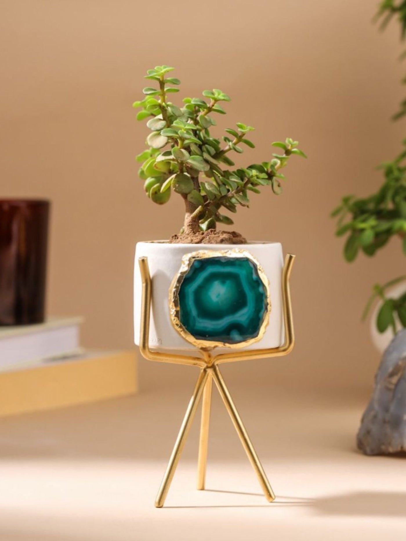 Agate Planter Green