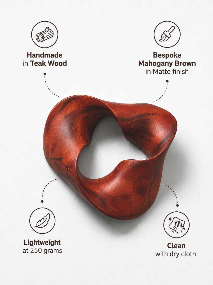 The Trinity Knot – Abstract Wooden Centerpiece & Shelf Decor