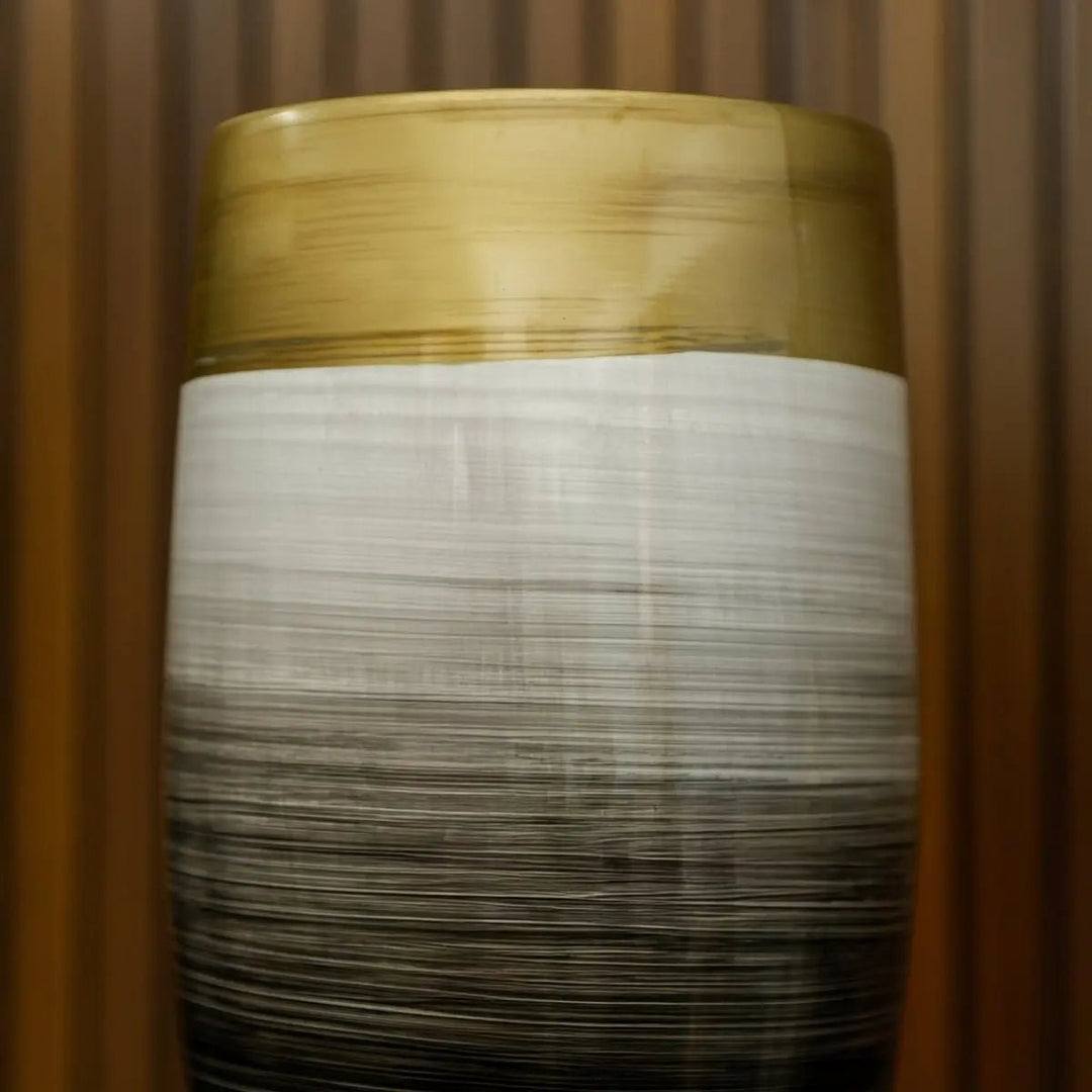 Trumphet Brushed Slate Flower Vase