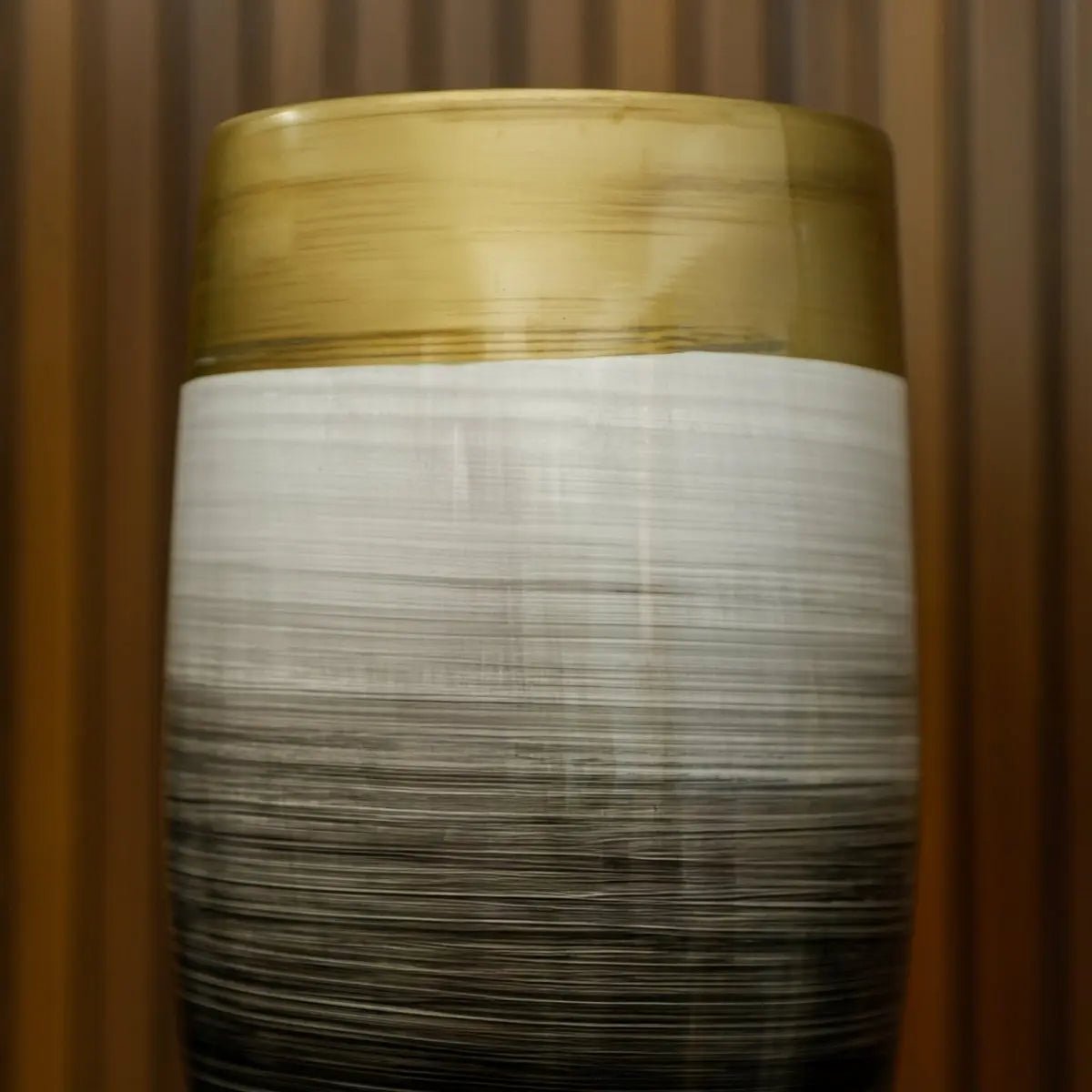 Trumphet Brushed Slate Flower Vase