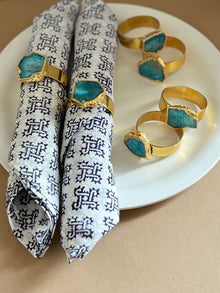 Crystal Agate Napkin Rings Set of 6