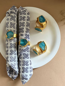 Crystal Agate Napkin Rings Set of 6