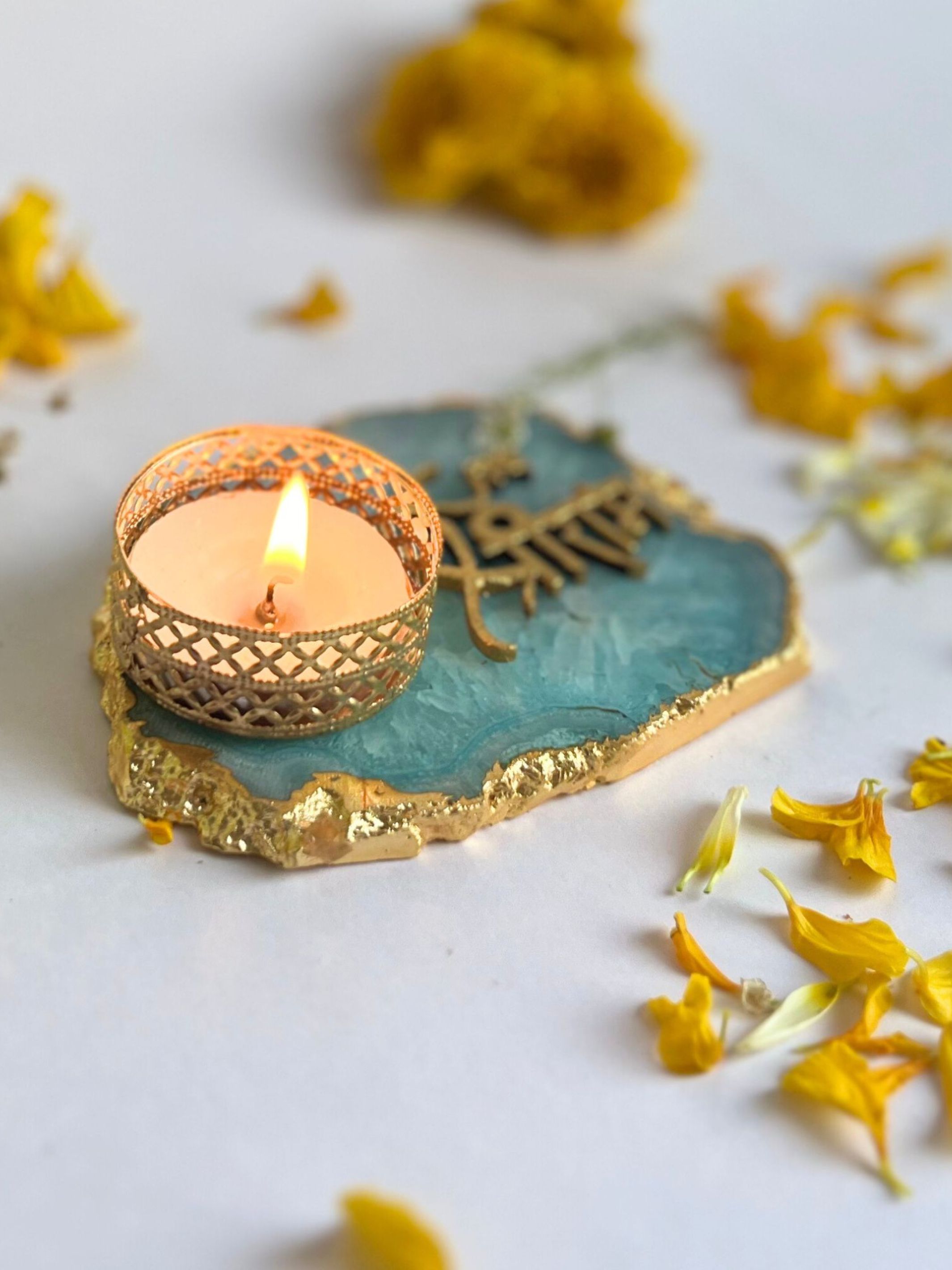 Jai Shree Ram Tea Light Candle Holder Set of 2