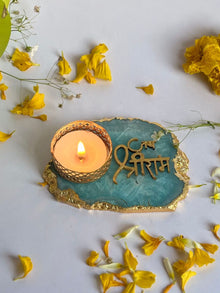 Jai Shree Ram Tea Light Candle Holder Set of 2