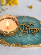 Jai Shree Ram Tea Light Candle Holder Set of 2
