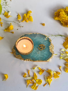 OM Tea Light Candle Holder Set of 2