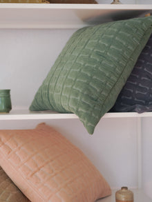 Twig Blush Embroidered Velvet Cushion Cover