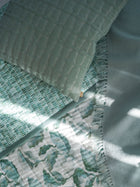 Twig Duck Egg Embroidered Velvet Cushion Cover