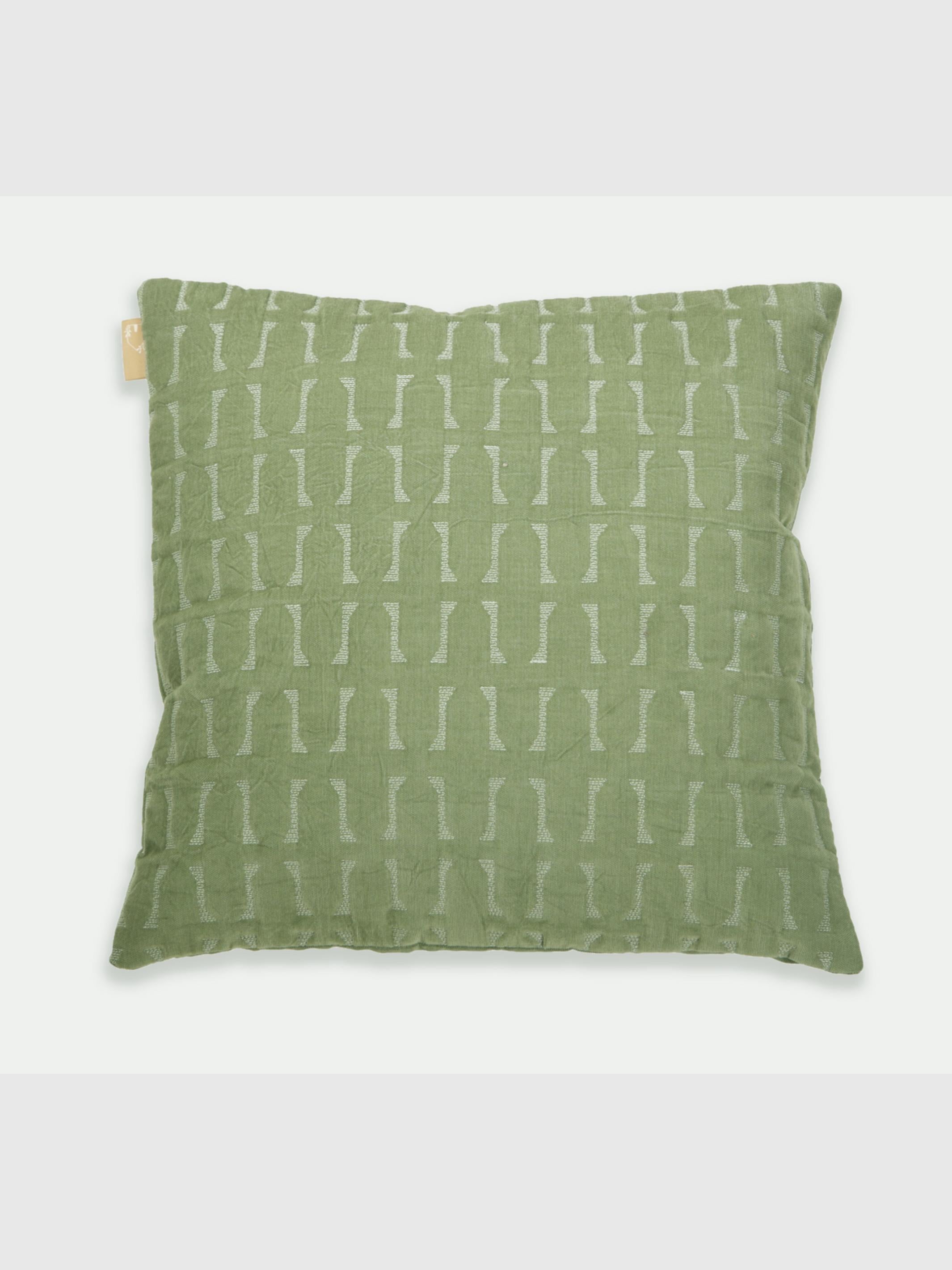 Twig Fern Embroidered Velvet Cushion Cover