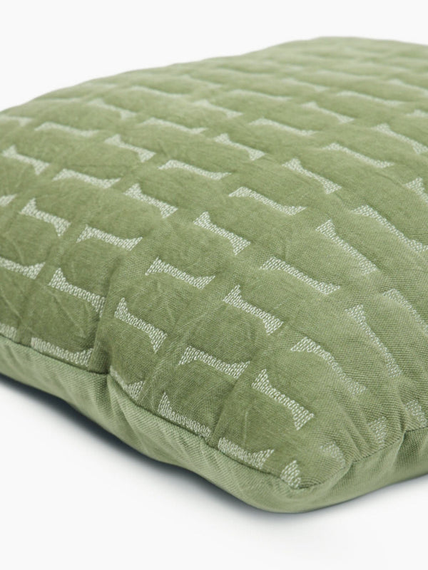 Twig Fern Embroidered Velvet Cushion Cover
