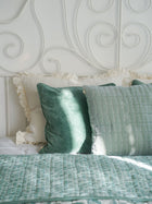 Twig Fern Embroidered Velvet Cushion Cover