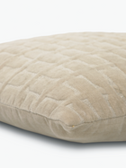 Twig Oatmeal Embroidered Velvet Cushion Cover