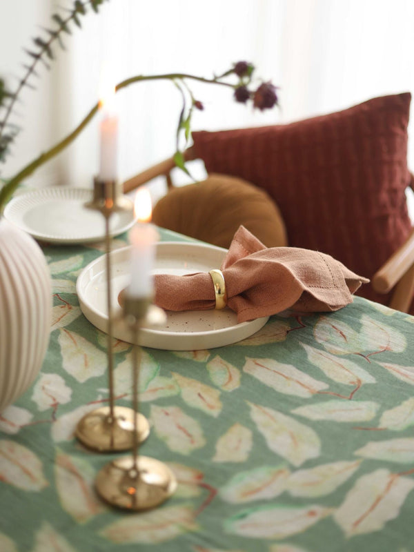 Twig Rhubarb Embroidered Velvet Cushion Cover