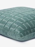 Twig Teal Embroidered Velvet Cushion Cover