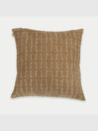 Twig Tan Brown Embroidered Velvet Cushion Cover