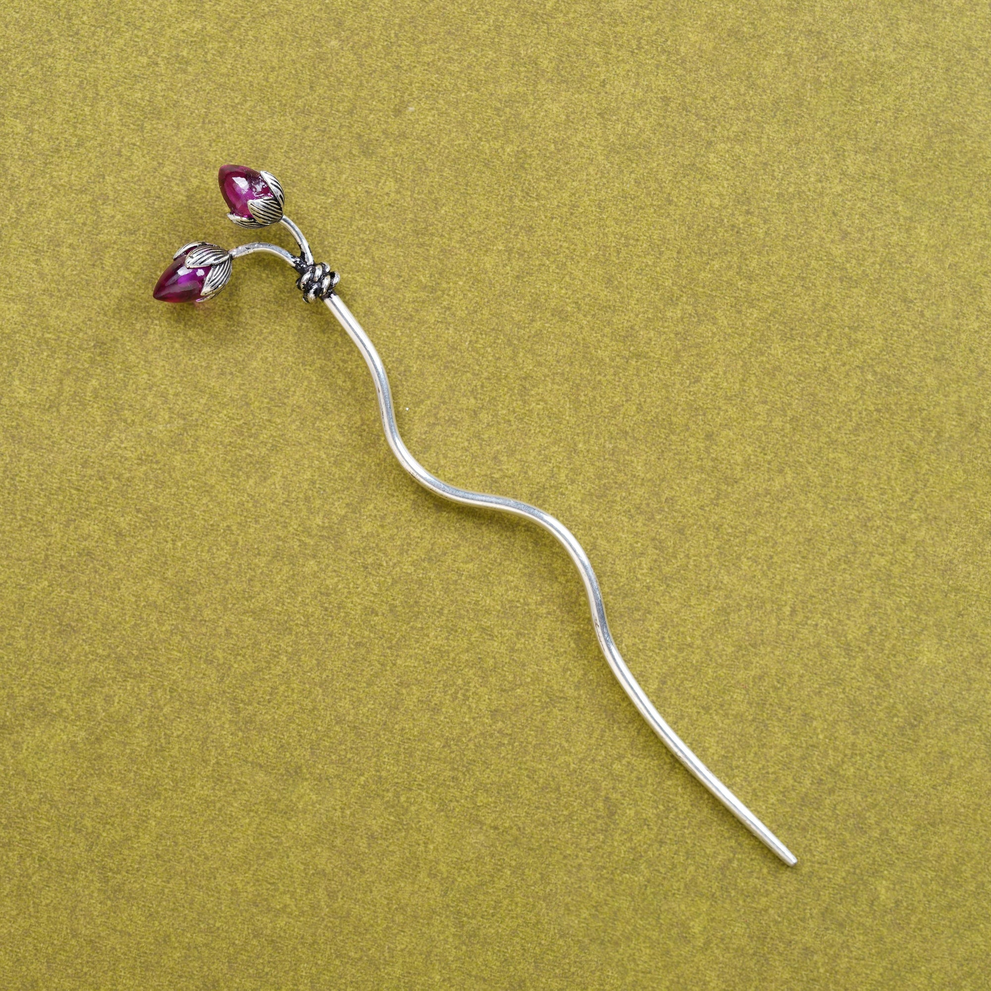 Twin Bud Silver Raj Tilak Stick