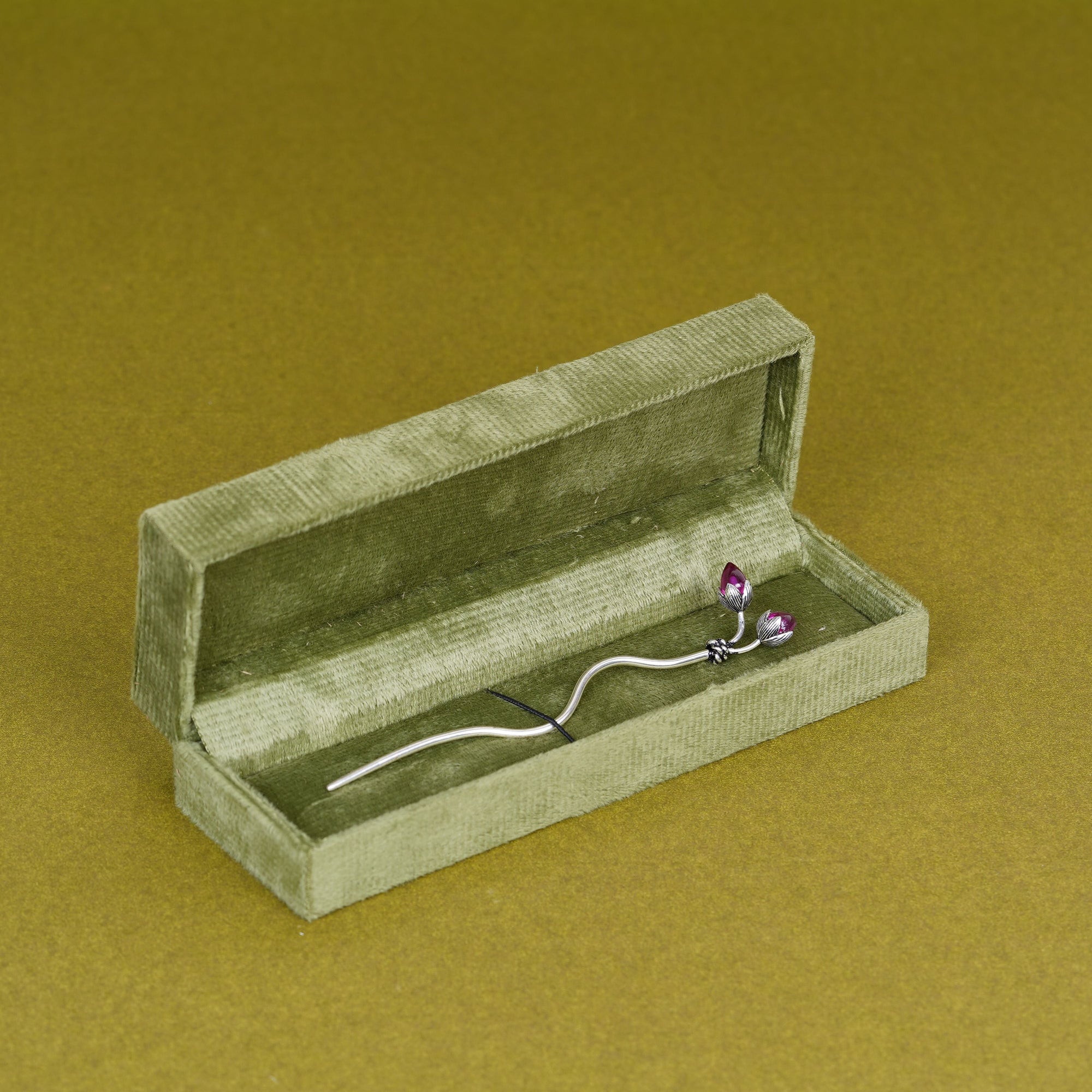 Twin Bud Silver Raj Tilak Stick