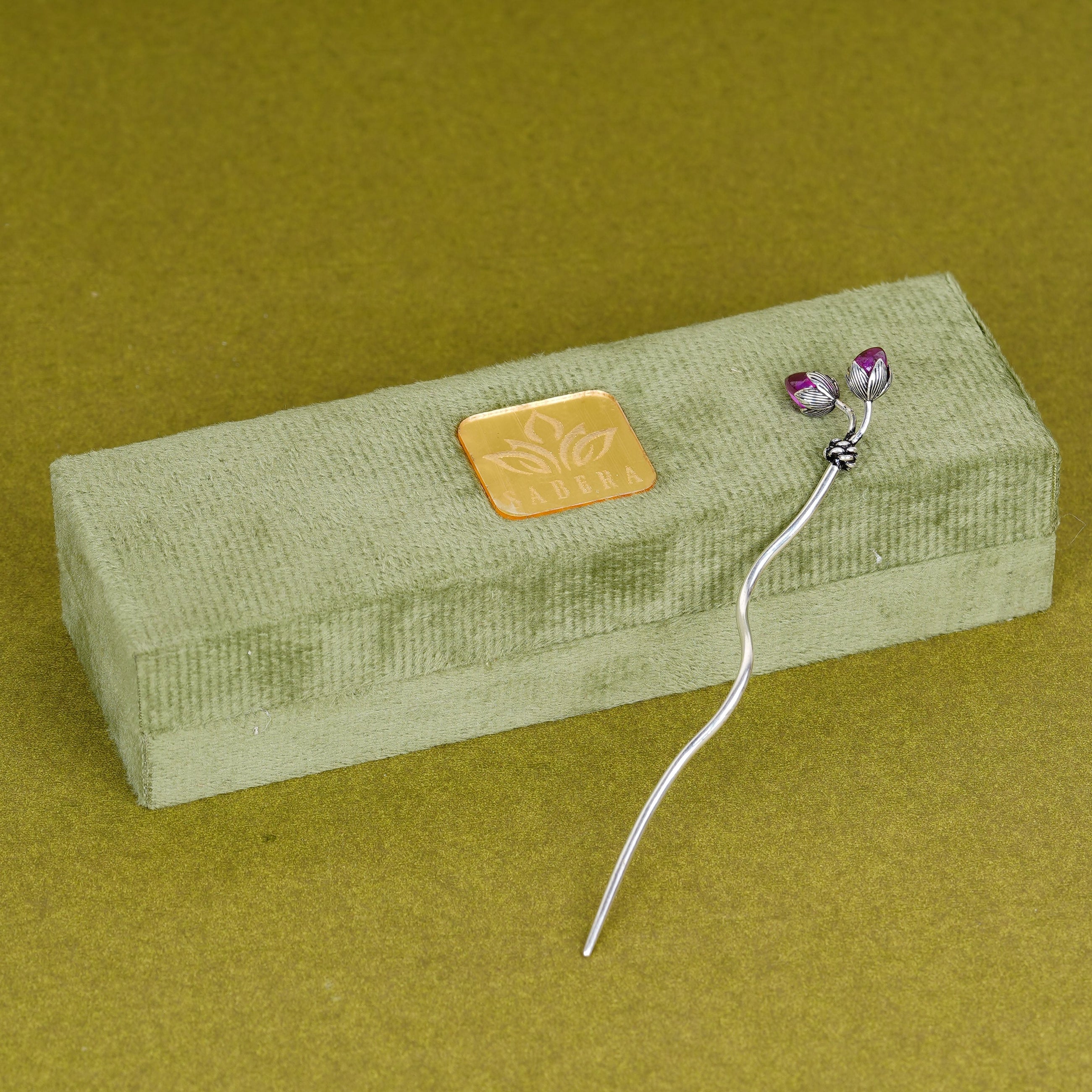 Twin Bud Silver Raj Tilak Stick