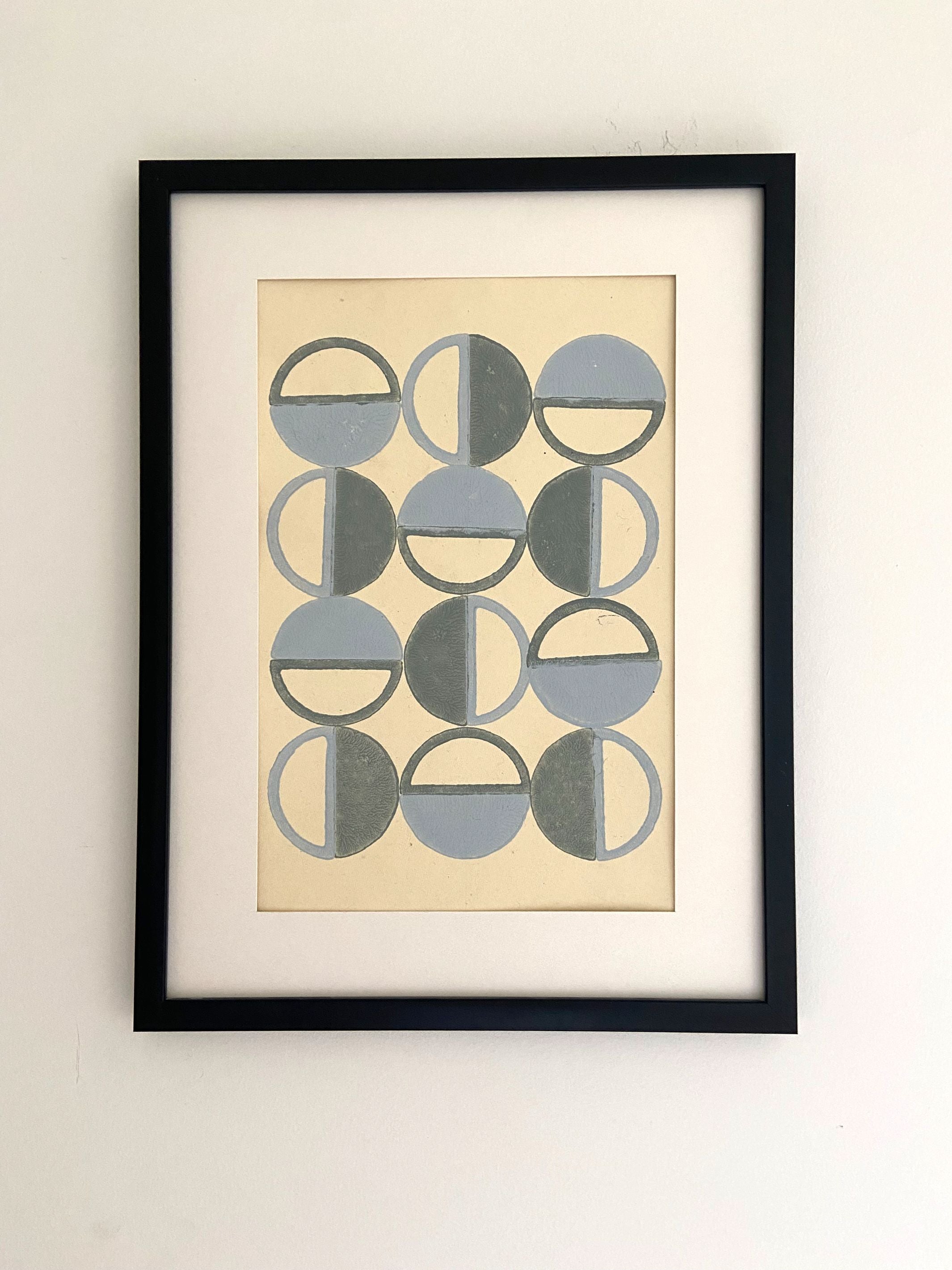 Wall Frame l Handblock printed artwork on handmade paper l 12" x 18"