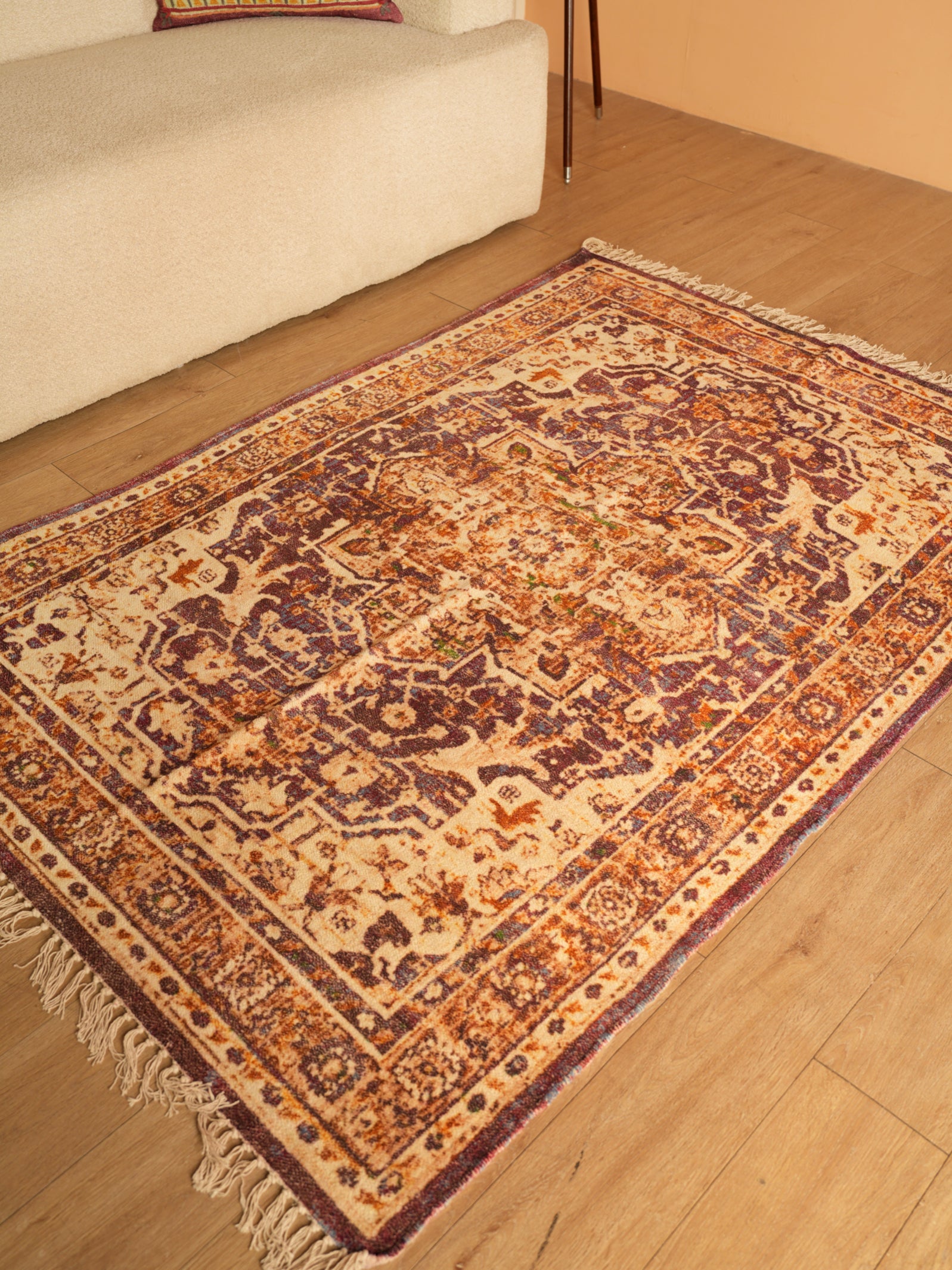 Classic Ivory & Purple Medallion Rug