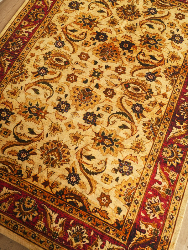 Luxury Oriental Area Rug with Floral Vine Pattern
