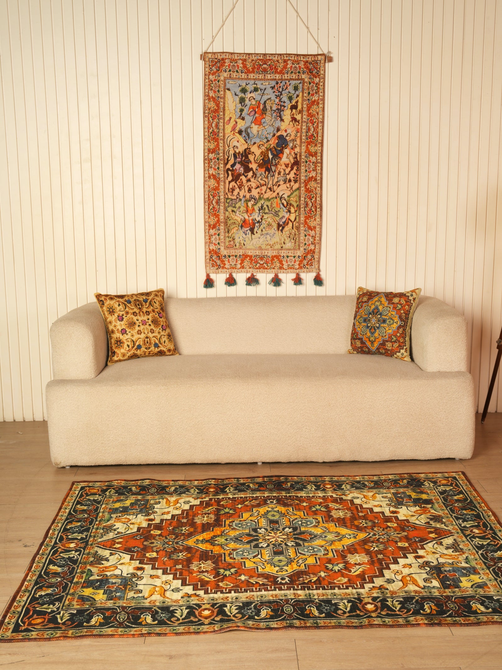 Vintage Geometric Medallion Area Rug