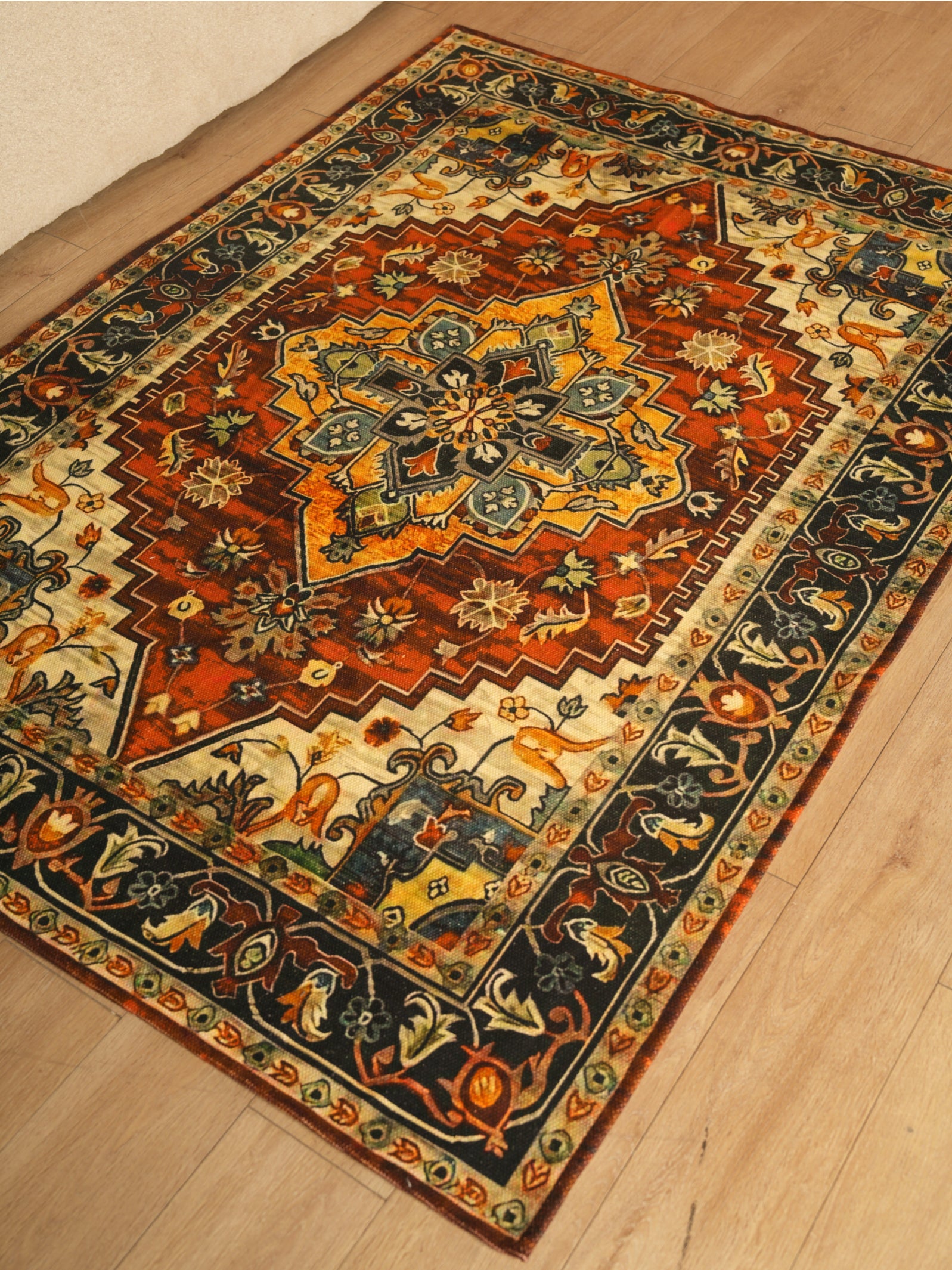 Vintage Geometric Medallion Area Rug
