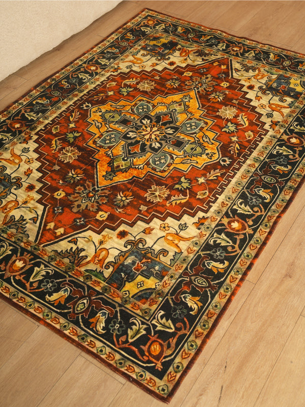 Vintage Geometric Medallion Area Rug