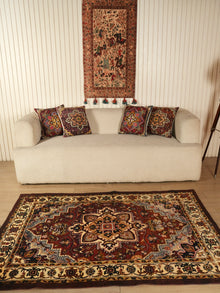 Persian Style Area Rug with Ornate Medallion
