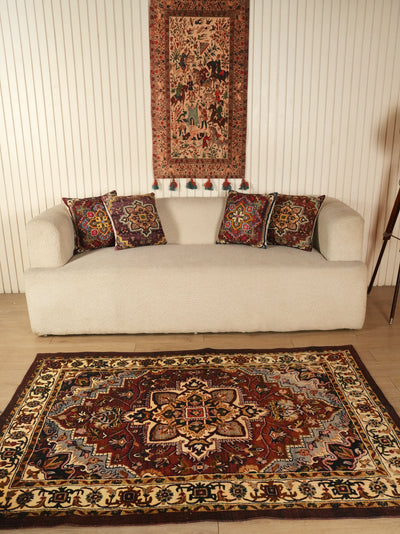 Persian Style Area Rug with Ornate Medallion