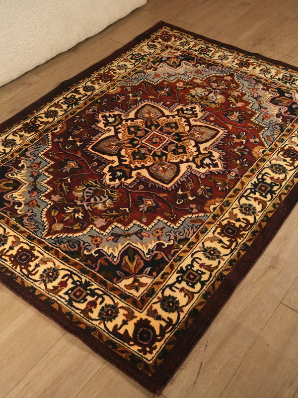 Persian Style Area Rug with Ornate Medallion