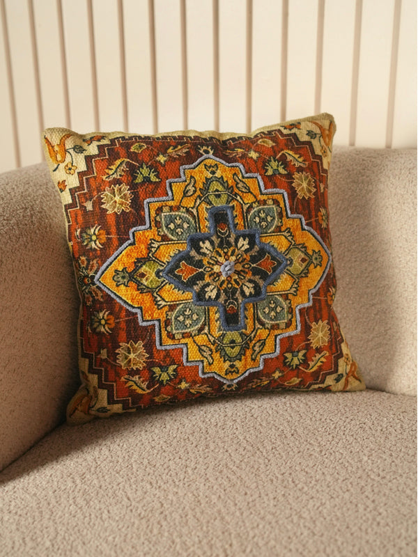 Geometric Medallion Cushion Cover for Sofa & Living Room