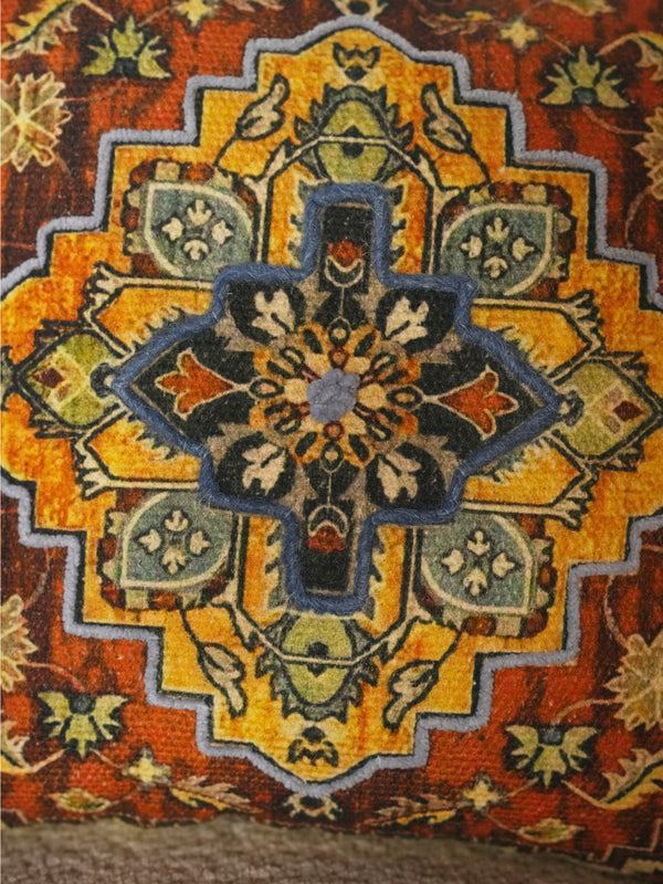 Geometric Medallion Cushion Cover for Sofa & Living Room