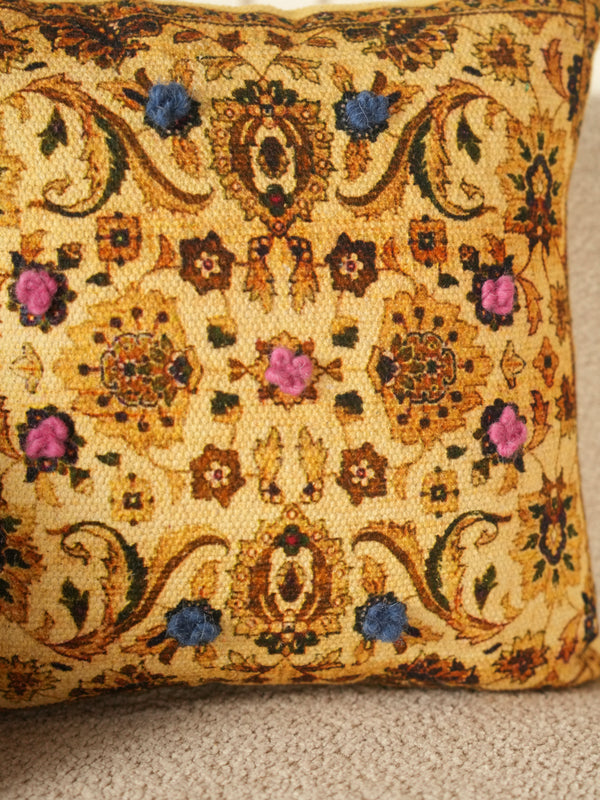 Floral Vine Pattern Cushion Cover for Sofa & Living Room